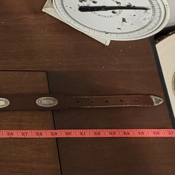 Latigo Silver Studded Belt Sz 32/80 - Picture 4 of 4